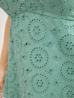 Solid Broderie Anglaise Ruffles Cap Sleeve Tank Top 17 Solid Broderie Anglaise Ruffles Cap Sleeve Tank Top -Bloomchic Shop 853569778 sj