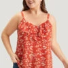 Ditsy Floral Ruffle Trim Cami Top