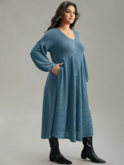 Solid Waffle Knit Pocket Lantern Sleeve Dress 15 Solid Waffle Knit Pocket Lantern Sleeve Dress -Bloomchic Shop 882478653 hr 8273ff9b f795 4d76 896f 6f5a690bd1fe