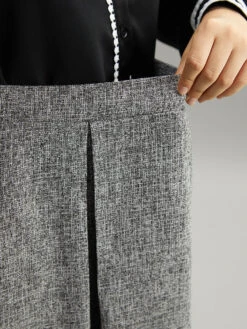 Plain Texture Pleated Pocket Cropped Skirt 18 Plain Texture Pleated Pocket Cropped Skirt -Bloomchic Shop 889995428 bg
