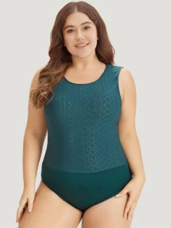 Plain Patchwork Broderie Anglaise Tank Bodysuit -Bloomchic Shop 893602295 uo