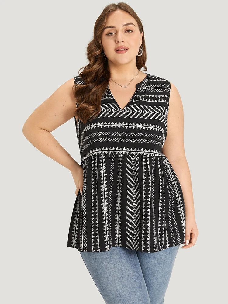 Bandana Print Notched Elastic Waist Tank Top 3 Bandana Print Notched Elastic Waist Tank Top