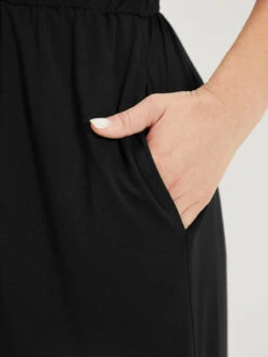 Striped Contrast V Neck Pocket Elastic Waist Jumpsuit 18 Striped Contrast V Neck Pocket Elastic Waist Jumpsuit -Bloomchic Shop 902907179 ks