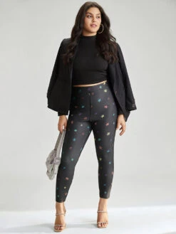 Supersoft Essentials Star High Rise Elastic Waist Leggings -Bloomchic Shop 908274063 lh