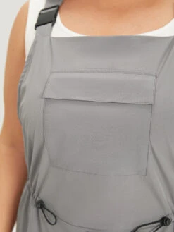 Solid Flap Pocket Drawstring Side Overall Jumpsuit -Bloomchic Shop 913873470 af