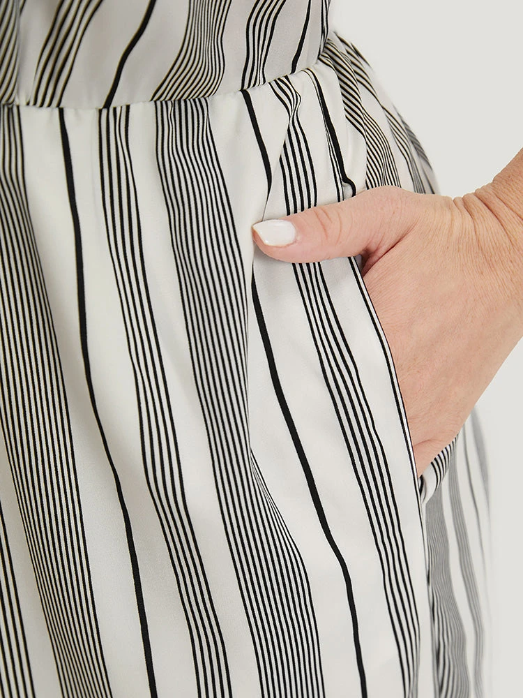 Striped Print Button Pocket Detail Cami Jumpsuit 11 Striped Print Button Pocket Detail Cami Jumpsuit - Image 9