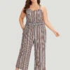 Bandana Striped Pocket Cami Jumpsuit -Bloomchic Shop 916634610 ny