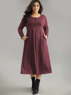 Solid Button Up Pocket Dress -Bloomchic Shop 916698994 lo 05385805 6f4f 483e a25e d5c66c48de3e