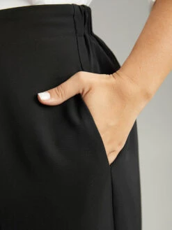 Static-Free Metal Chain Detail Split Hem Pants -Bloomchic Shop 918334690 ca