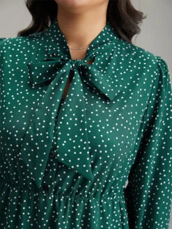 Polka Dot Ties Bowknot Elastic Waist Button Up Dress -Bloomchic Shop 932162721 ew 203fa1d7 439f 49af bf7d 09ab7042d893