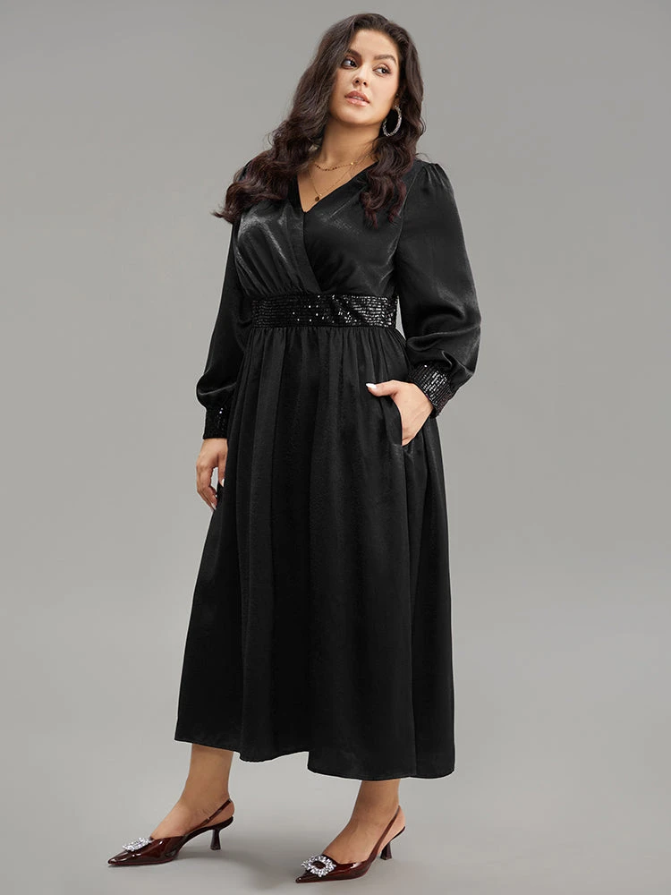 Plain Sequin Patchwork Texture Dress 14 Plain Sequin Patchwork Texture Dress - Image 13