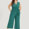 Supersoft Essentials Plain Surplice Neck Belted Jumpsuit -Bloomchic Shop 935718430 uq 262a4004 5bf7 497d 9196 5a3dd9603eb6