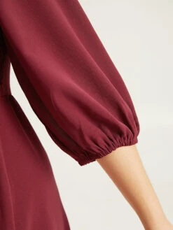 Shirred Pocket Button Detail Frill Trim Dress -Bloomchic Shop 936154455 mv 7a3bb825 88df 4995 a788 99e7b60f605c