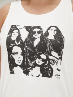 Figure Print Sleeveless Tank Top -Bloomchic Shop 938803871 pw