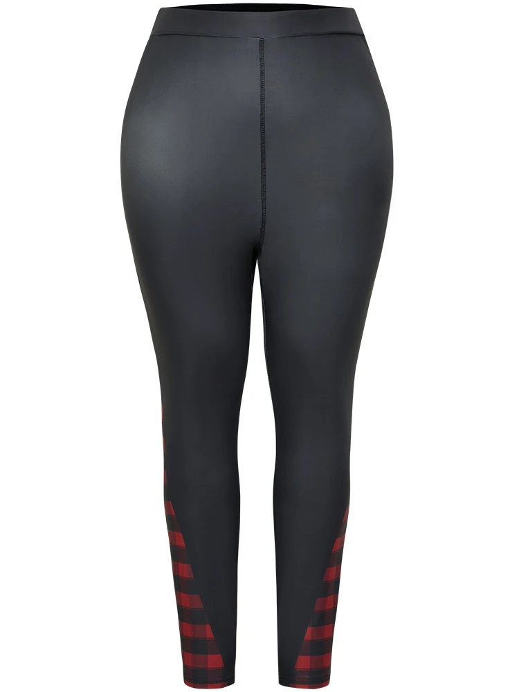 Supersoft Essentials Plaid Patchwork High Rise Leggings 10 Supersoft Essentials Plaid Patchwork High Rise Leggings - Image 8