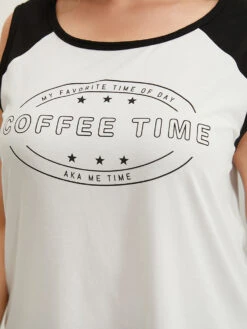 Graphic Print Two Tone Tank Top -Bloomchic Shop 947037673 br