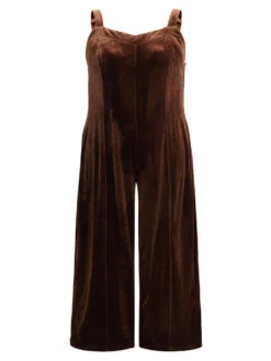Plain Velvet Spaghetti Strap Pocket Jumpsuit 11 Plain Velvet Spaghetti Strap Pocket Jumpsuit -Bloomchic Shop 949200757 za