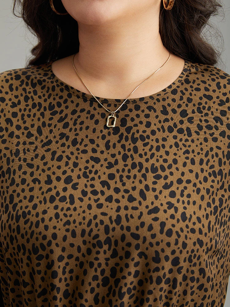 Leopard Print Pocket Split Side Keyhole Dress 7 Leopard Print Pocket Split Side Keyhole Dress - Image 5