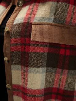 Plaid Button Up High Low Hem Blouse -Bloomchic Shop 954109980 tk