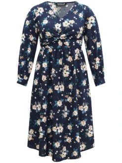Floral Print Twist Front Pocket Midi Dress 15 Floral Print Twist Front Pocket Midi Dress -Bloomchic Shop 959679267 me