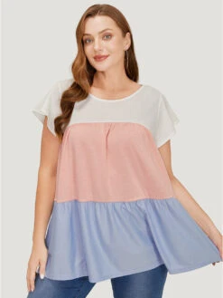 Color Block Contrast Cap Sleeve Tank Top 13 Color Block Contrast Cap Sleeve Tank Top -Bloomchic Shop 962650312 vw