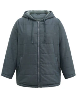 Hooded Drawstring Quilted Pocket Zipper Fly Coat 13 Hooded Drawstring Quilted Pocket Zipper Fly Coat -Bloomchic Shop 965064202 zh