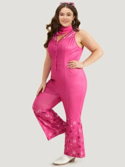 Halloween Star Button Up Bootcut Sleeveless Jumpsuit 14 Halloween Star Button Up Bootcut Sleeveless Jumpsuit -Bloomchic Shop 966584587 ne