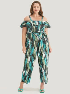 Tropical Cold Shoulder Pocket Belted Ruffle Trim Jumpsuit 14 Tropical Cold Shoulder Pocket Belted Ruffle Trim Jumpsuit -Bloomchic Shop 976710892 oo b824b8dc 61a9 4849 a125 41a3e0c4f3ce