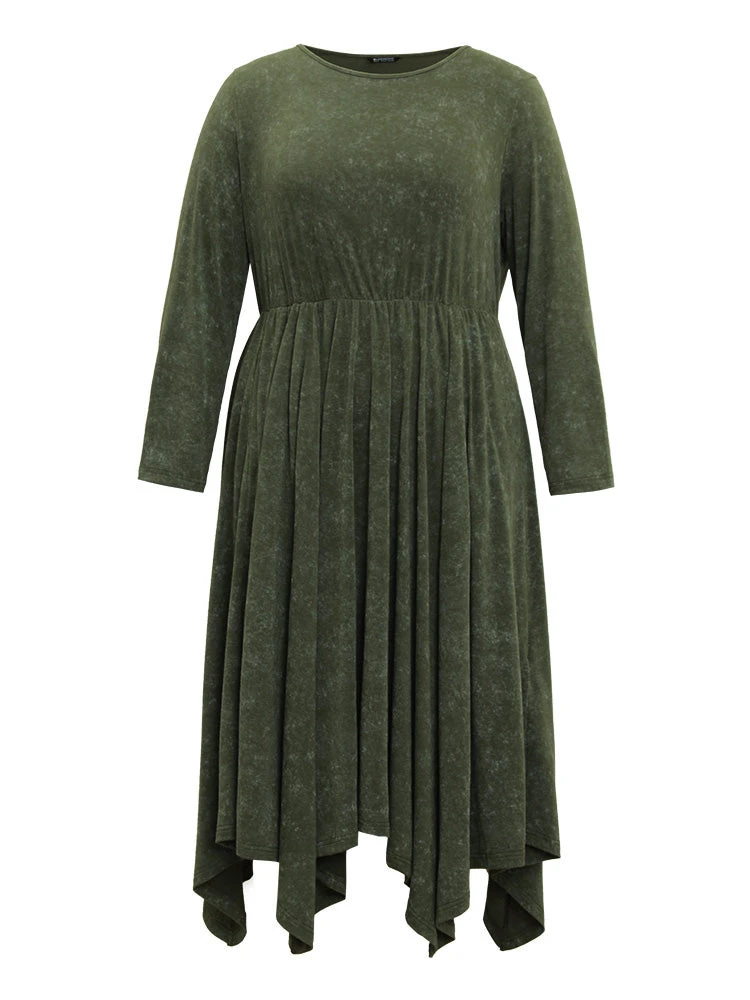 Vintage Heather Elastic Waist Hanky Hem Dress 10 Vintage Heather Elastic Waist Hanky Hem Dress - Image 8