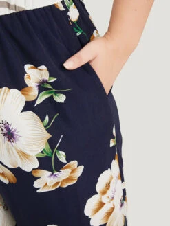 Striped & Floral Patchwork Pocket Jumpsuit -Bloomchic Shop 978780580 fb