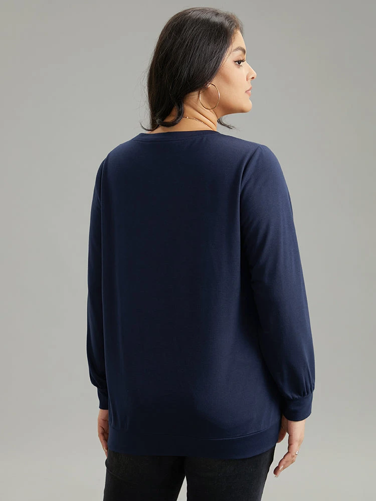 Round Neck Pumpkin Print Sweatshirt 4 Round Neck Pumpkin Print Sweatshirt - Image 2