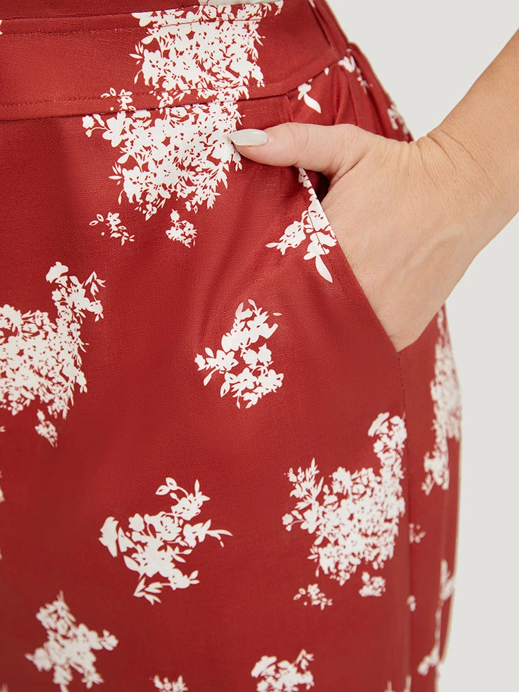 Floral Print Pocket Crossover Back Overall Jumpsuit 10 Floral Print Pocket Crossover Back Overall Jumpsuit - Image 8