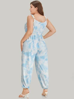 Tie Dye Pocket Shirred Cami Jumpsuit 14 Tie Dye Pocket Shirred Cami Jumpsuit -Bloomchic Shop 994134710 ar