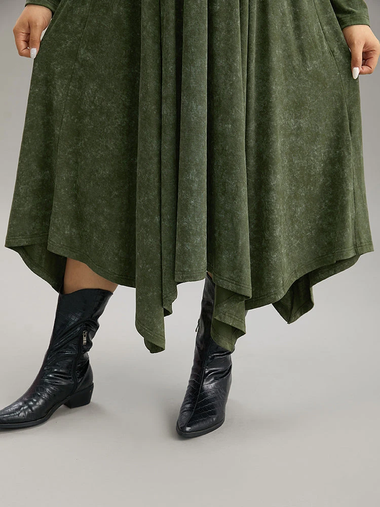 Vintage Heather Elastic Waist Hanky Hem Dress 9 Vintage Heather Elastic Waist Hanky Hem Dress - Image 7